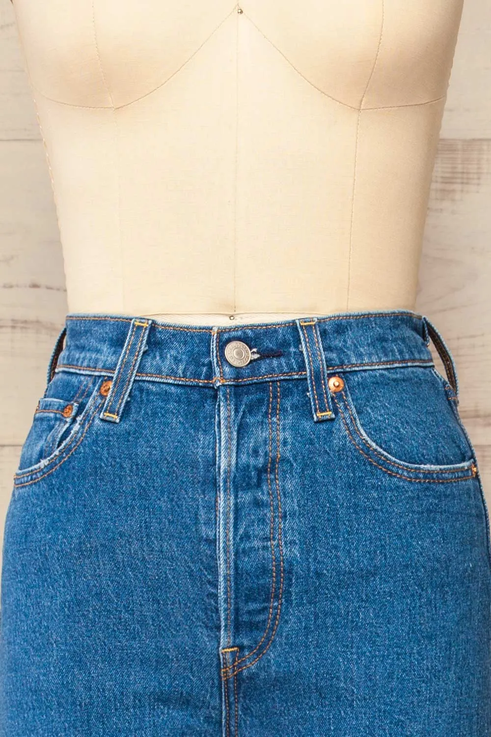 Bondy Medium Wash | High Rise Straight Leg Jeans sold by Boutique 1861 product image thumbnail 2