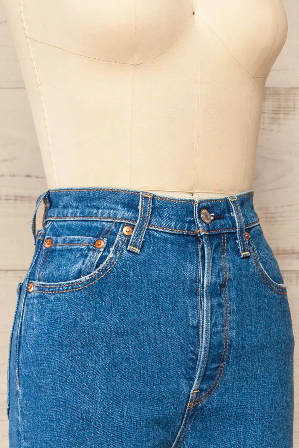 Bondy Medium Wash | High Rise Straight Leg Jeans sold by Boutique 1861 product image thumbnail 4