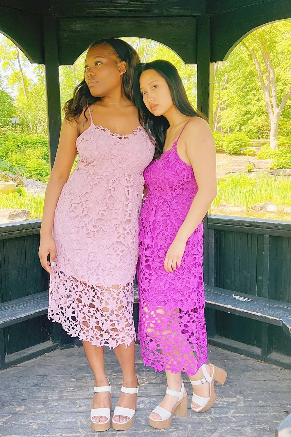 Avelina Purple | Lace Midi Dress sold by Boutique 1861 product image thumbnail 2