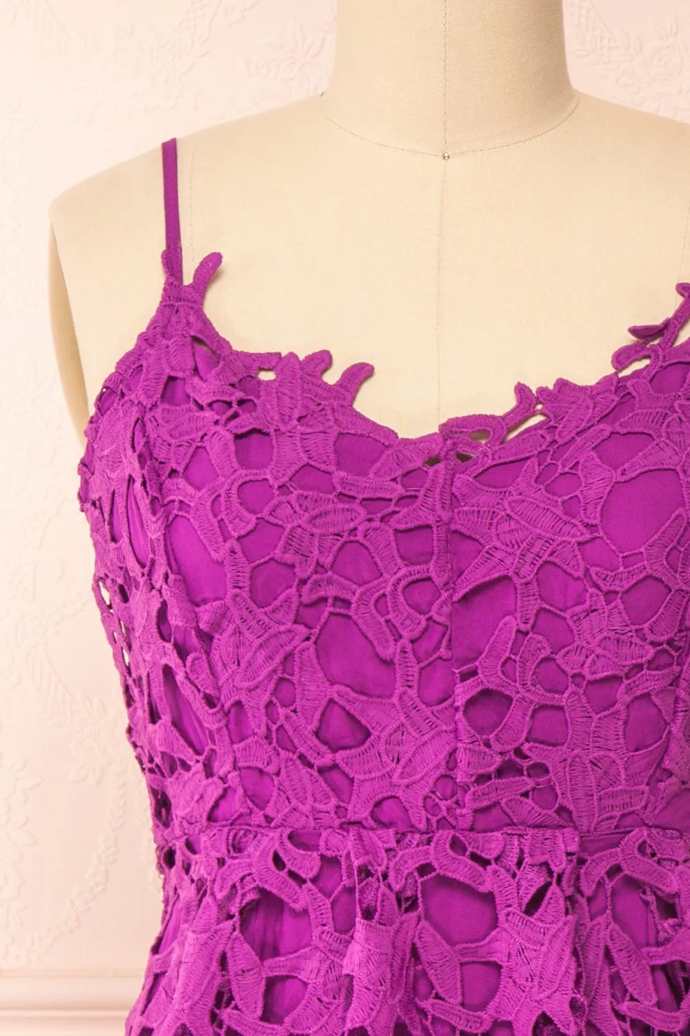 Avelina Purple | Lace Midi Dress sold by Boutique 1861 product image thumbnail 3