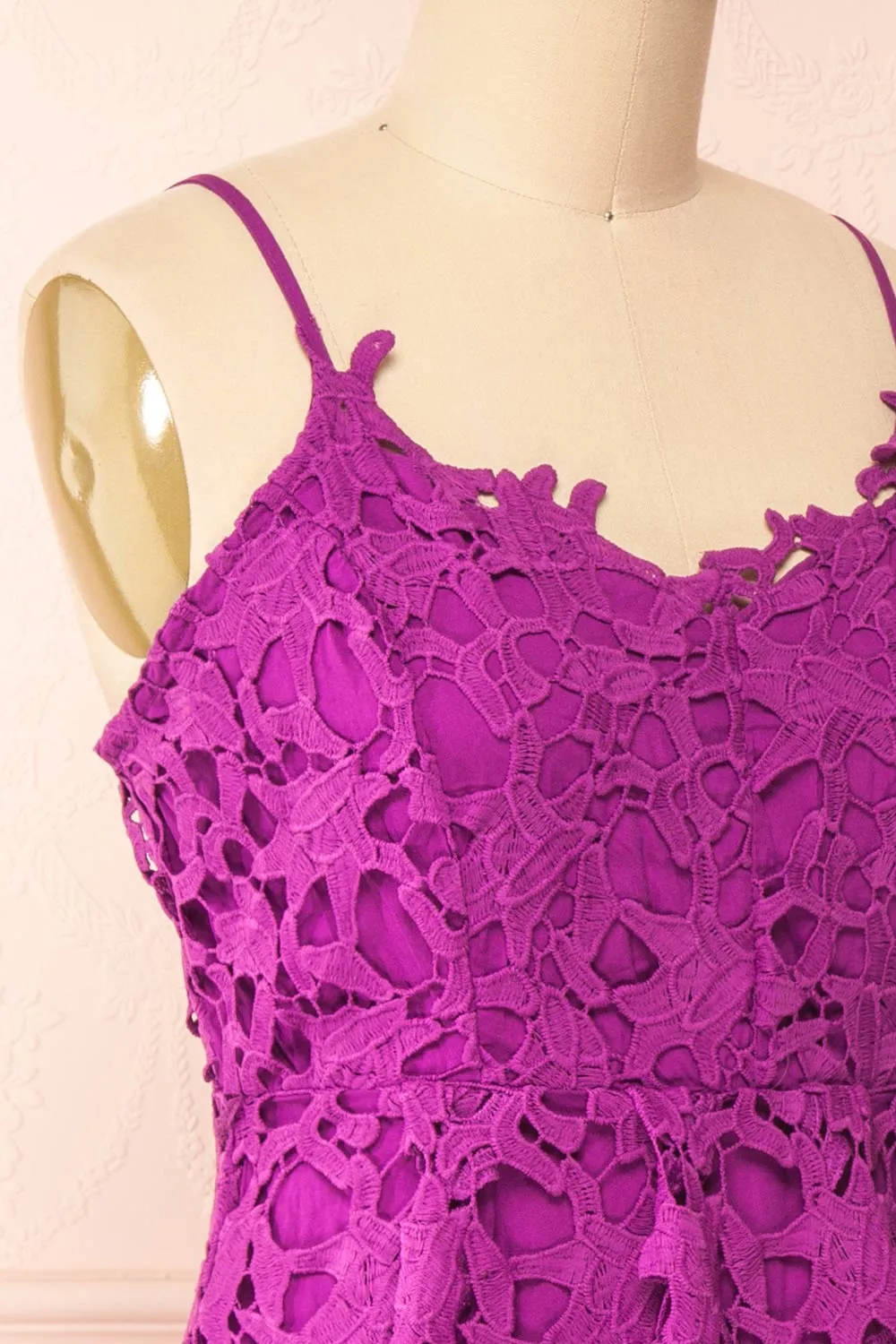Avelina Purple | Lace Midi Dress sold by Boutique 1861 product image thumbnail 5