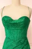 Frosti Green | Sparkly Cowl Neck Maxi Dress sold by Boutique 1861