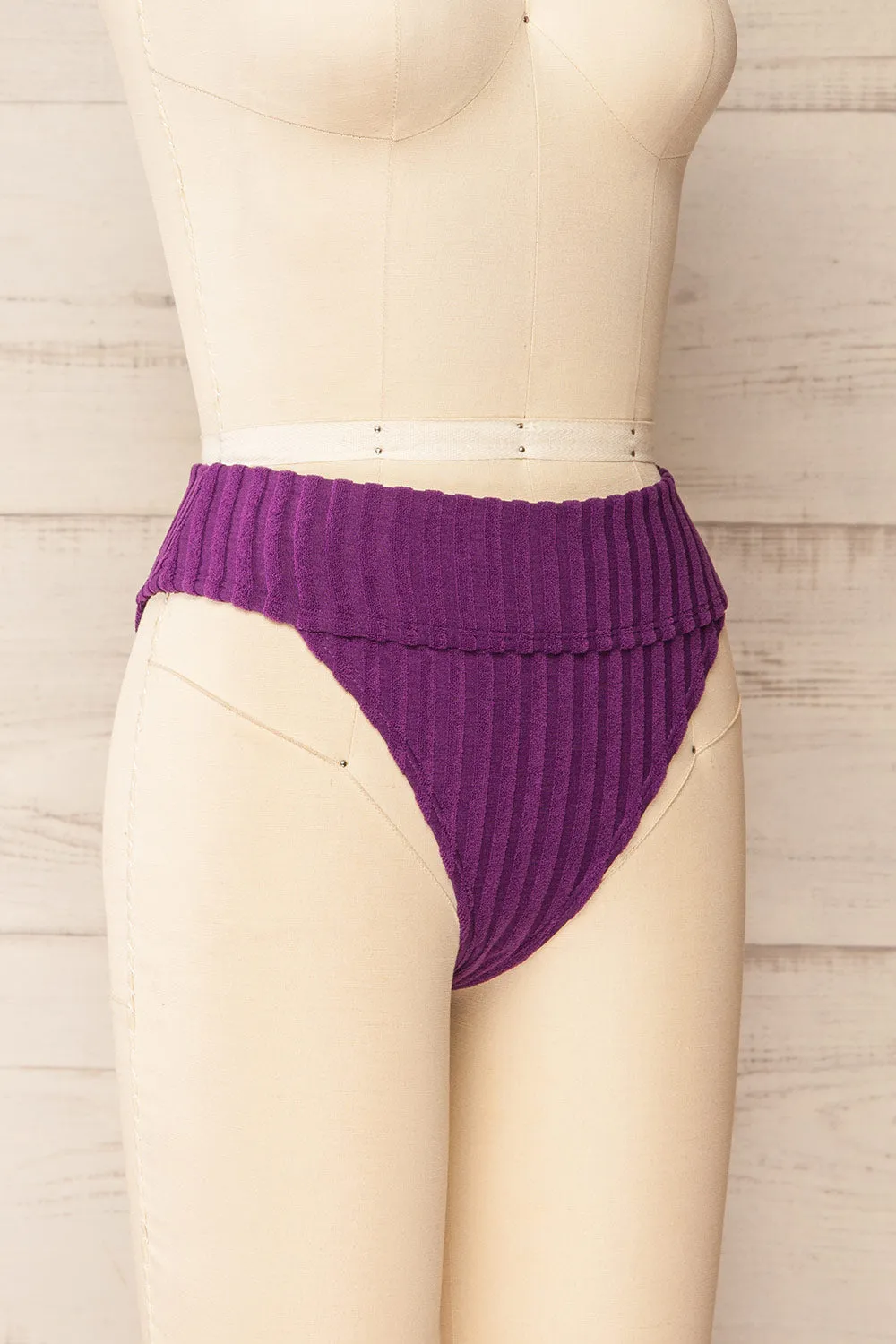 Luzalaka Purple | Ribbed Bikini Bottom sold by Boutique 1861 product image thumbnail 5