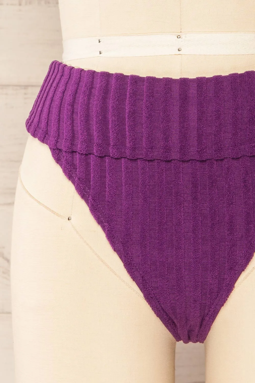 Luzalaka Purple | Ribbed Bikini Bottom sold by Boutique 1861 product image thumbnail 4