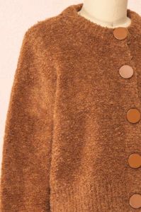 Cassy Brown | Bouclé Knit Cardigan w/ Buttons sold by Boutique 1861