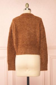 Cassy Brown | Bouclé Knit Cardigan w/ Buttons sold by Boutique 1861
