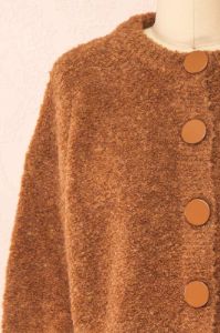 Cassy Brown | Bouclé Knit Cardigan w/ Buttons sold by Boutique 1861