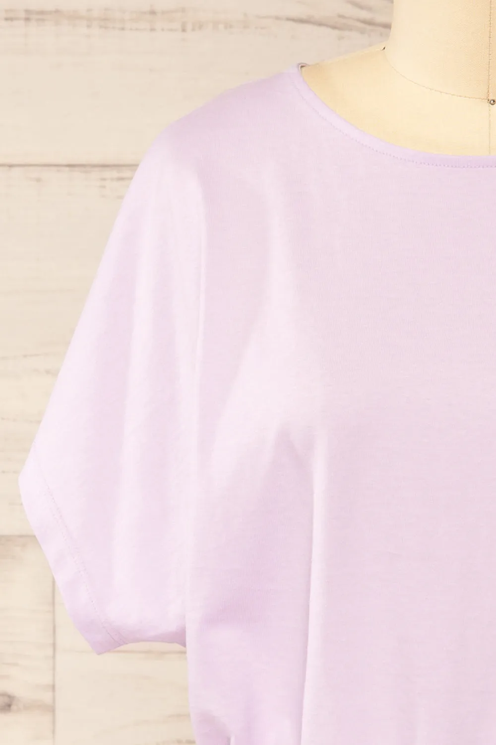 Haddington Lavender | Cropped T-Shirt w/ Adjustable Waist sold by Boutique 1861 product image thumbnail 2