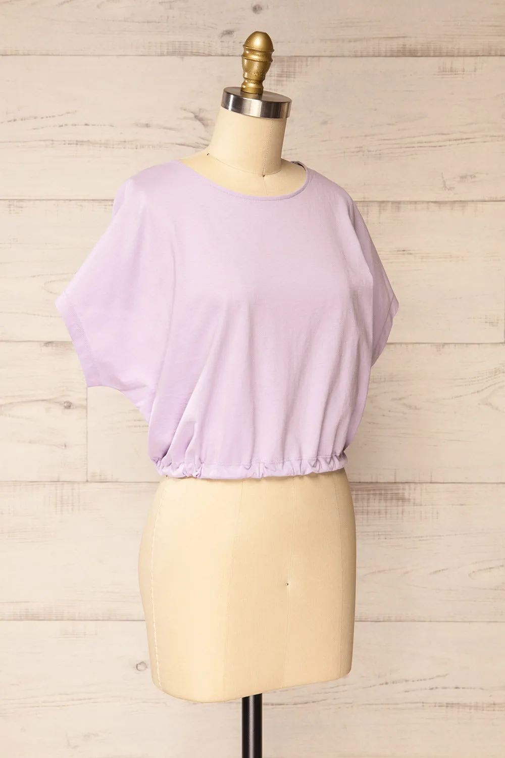 Haddington Lavender | Cropped T-Shirt w/ Adjustable Waist sold by Boutique 1861 product image thumbnail 3