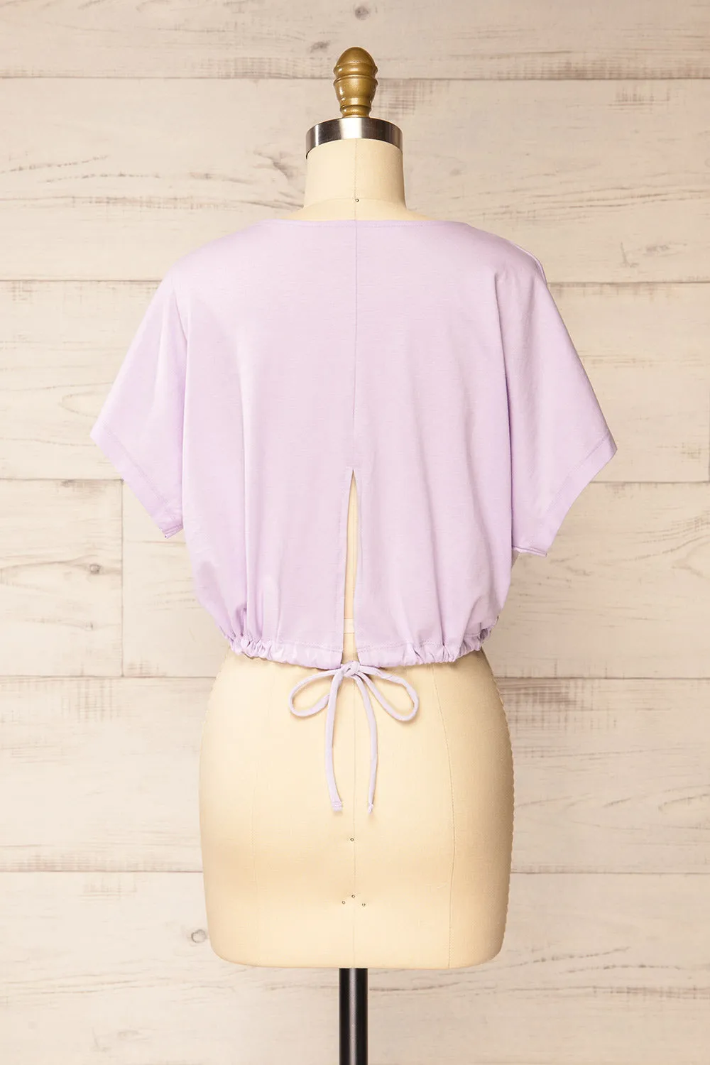 Haddington Lavender | Cropped T-Shirt w/ Adjustable Waist sold by Boutique 1861 product image thumbnail 5