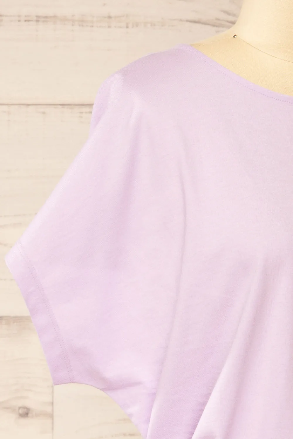 Haddington Lavender | Cropped T-Shirt w/ Adjustable Waist sold by Boutique 1861 product image thumbnail 4
