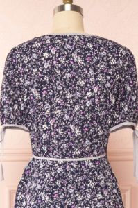 Kate Navy | Floral Midi Wrap Dress sold by Boutique 1861
