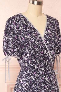 Kate Navy | Floral Midi Wrap Dress sold by Boutique 1861