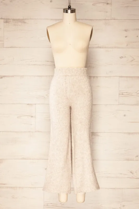 Herneuil | Grey Soft Wool Knit Pants sold by Boutique 1861