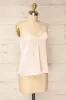 Guarenas | Pink Satin Cami Top w/ Lace Trim sold by Boutique 1861