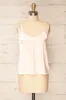 Guarenas | Pink Satin Cami Top w/ Lace Trim sold by Boutique 1861