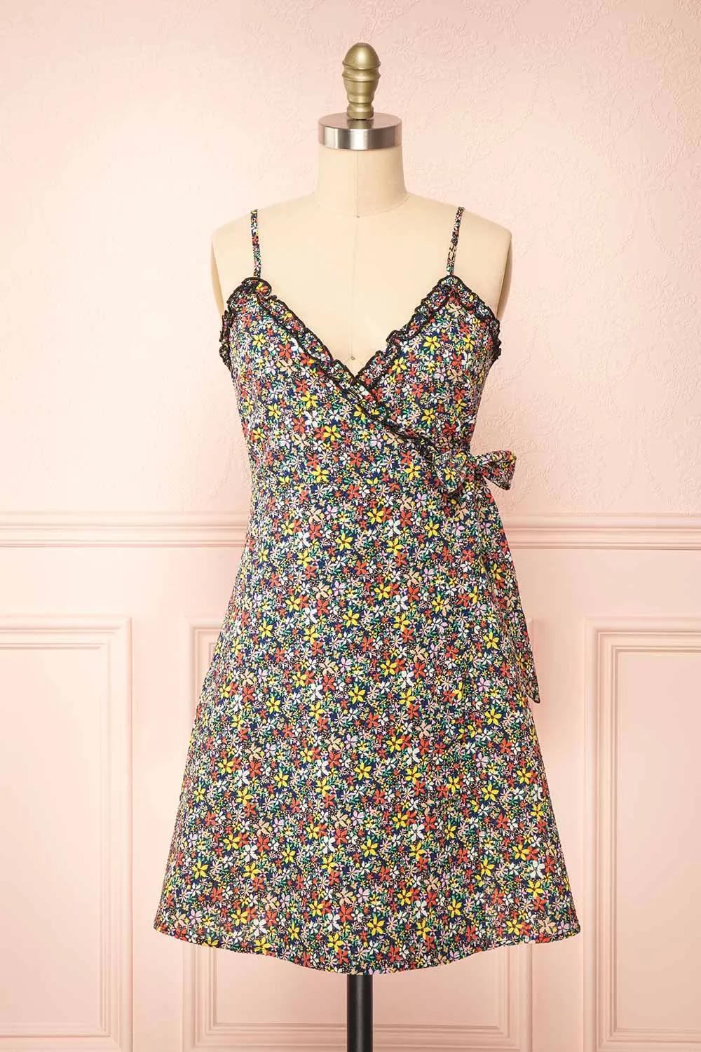 Sonyeon | Short Floral Wrap Dress sold by Boutique 1861