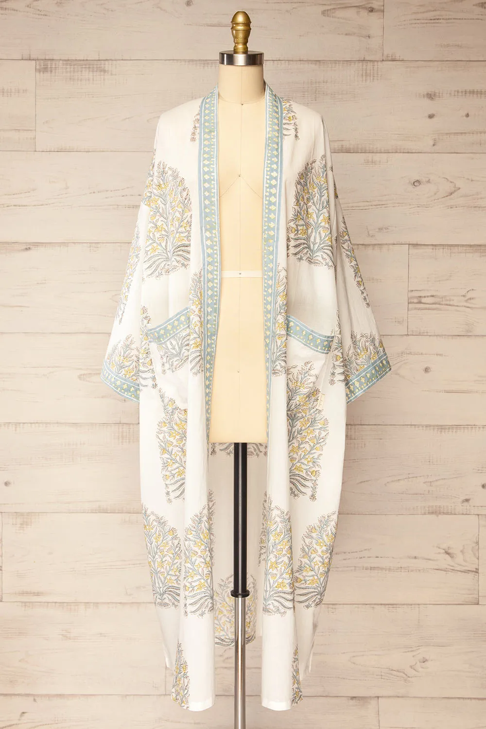 Cambria | Watercolour Floral Kimono Robe sold by Boutique 1861 product image thumbnail 3