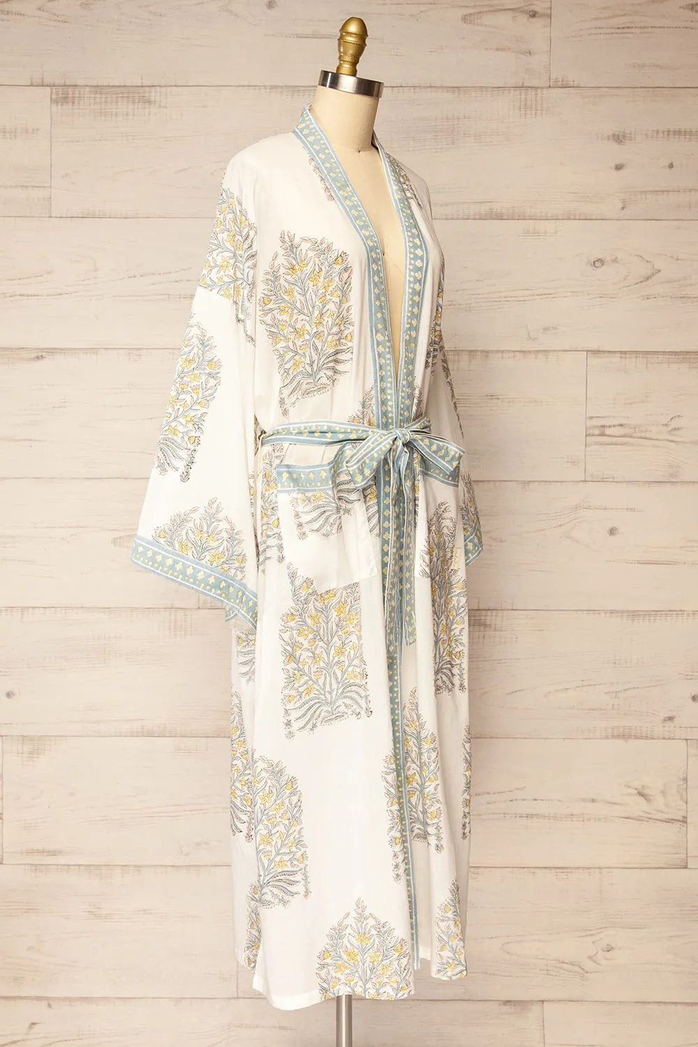 Cambria | Watercolour Floral Kimono Robe sold by Boutique 1861 product image thumbnail 5