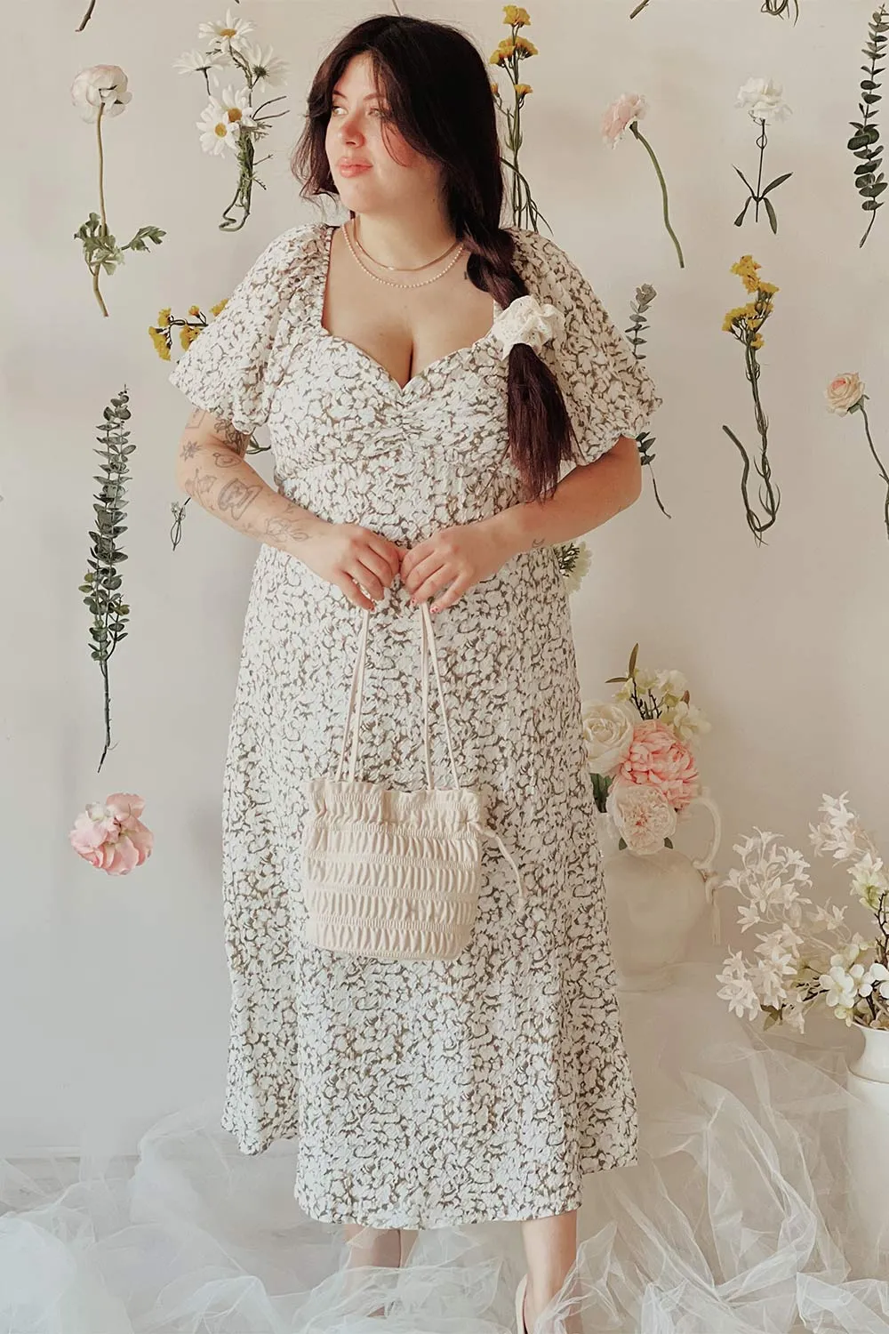 Mikaru | White Floral A-Line Dress sold by Boutique 1861 product image thumbnail 2