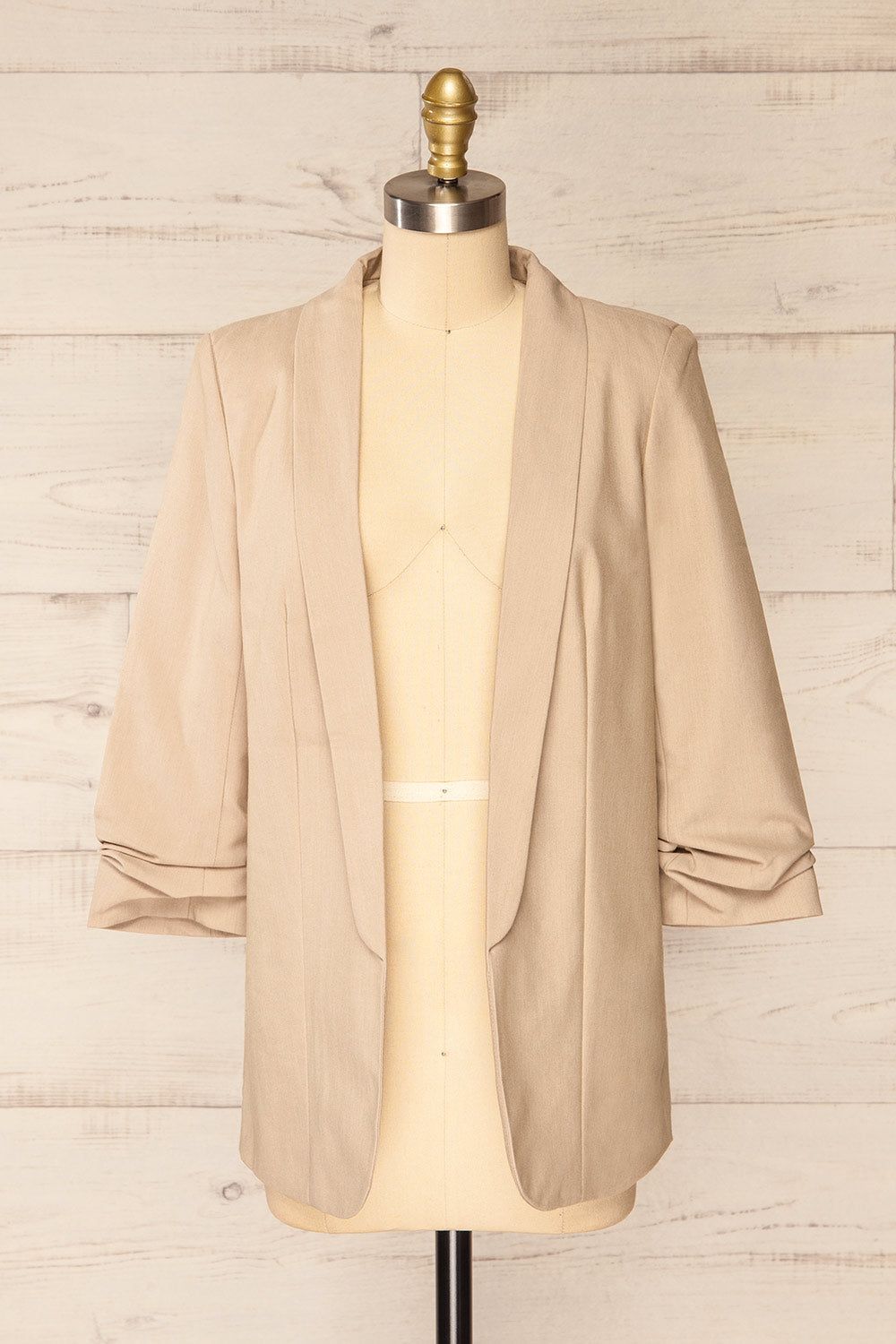 Linares Beige | Long Classic Blazer sold by Boutique 1861