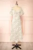 Mikaru | White Floral A-Line Dress sold by Boutique 1861