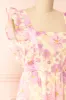 Lidia | Floral Midi Dress w/ Large Ruffles sold by Boutique 1861