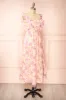 Lidia | Floral Midi Dress w/ Large Ruffles sold by Boutique 1861