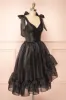 Callidora | Black Organza Midi Dress sold by Boutique 1861