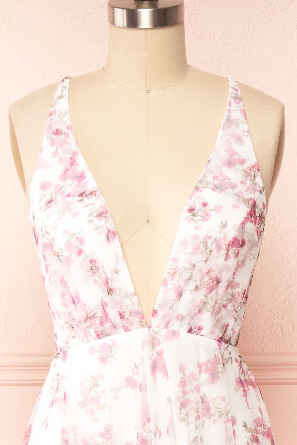 Claudie | Plunging Neckline Mesh Midi Dress sold by Boutique 1861 product image thumbnail 3