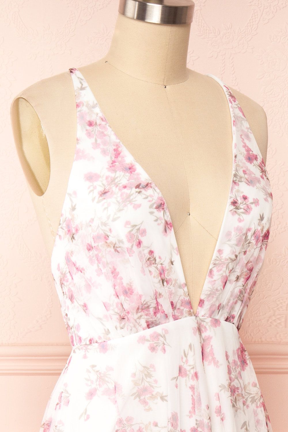 Claudie | Plunging Neckline Mesh Midi Dress sold by Boutique 1861 product image thumbnail 5