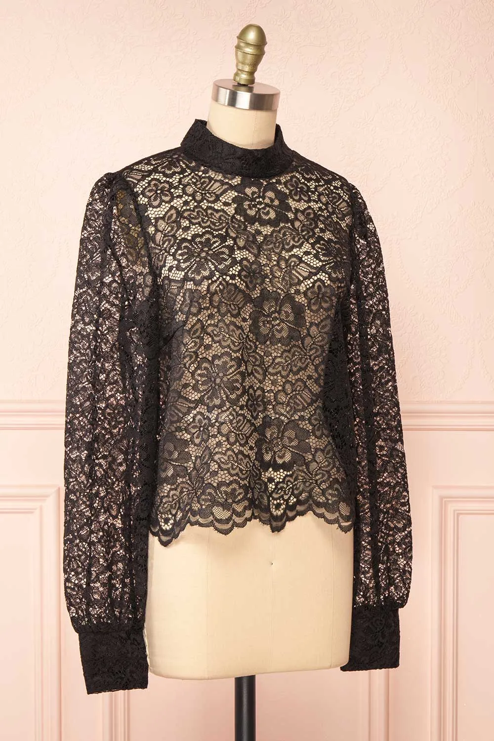 Dahana Black | Floral Lace Blouse sold by Boutique 1861 product image thumbnail 3
