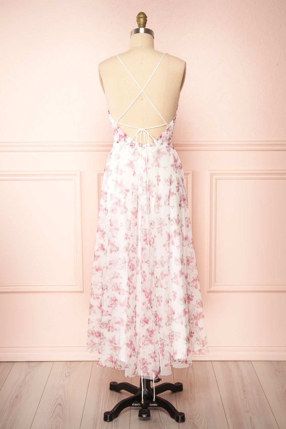 Claudie | Plunging Neckline Mesh Midi Dress sold by Boutique 1861 product image thumbnail 6