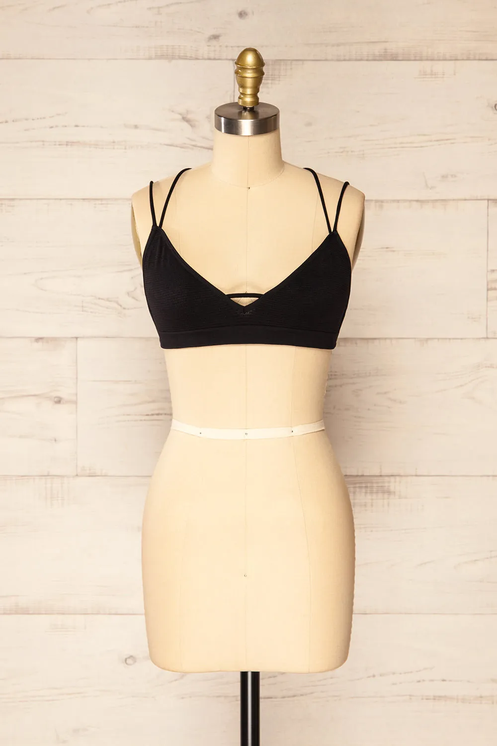 Mona Lisa Black | Crossed-Back Bralette sold by Boutique 1861