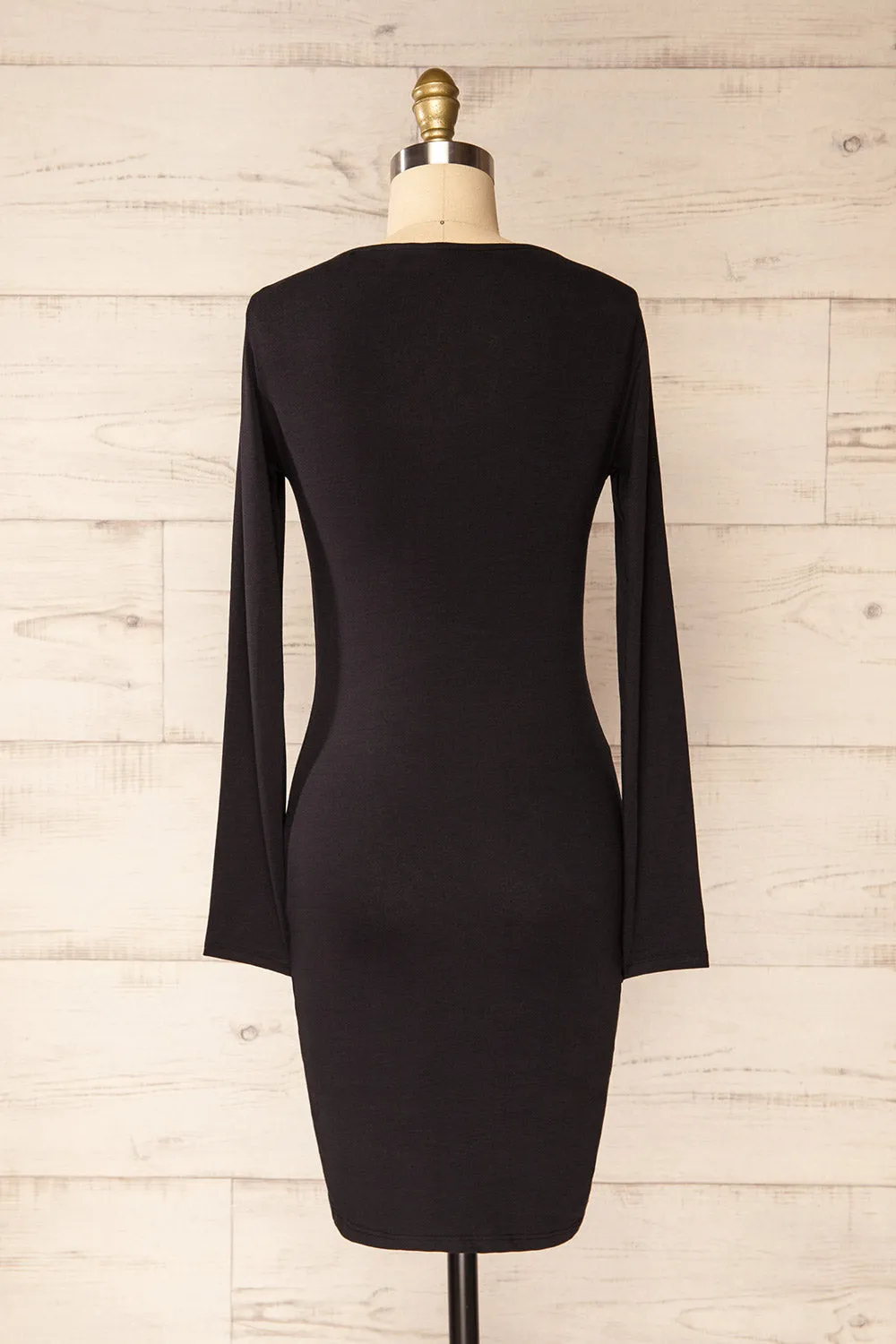 Lorient Black | Long Sleeve Short Fitted Dress sold by Boutique 1861 product image thumbnail 5