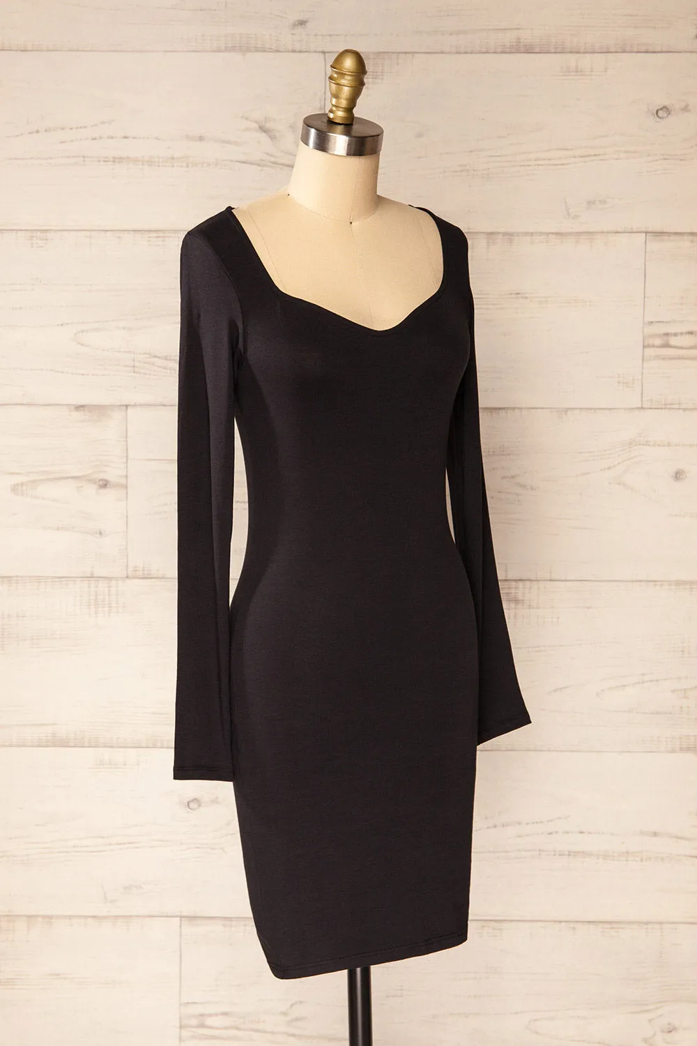 Lorient Black | Long Sleeve Short Fitted Dress sold by Boutique 1861 product image thumbnail 3