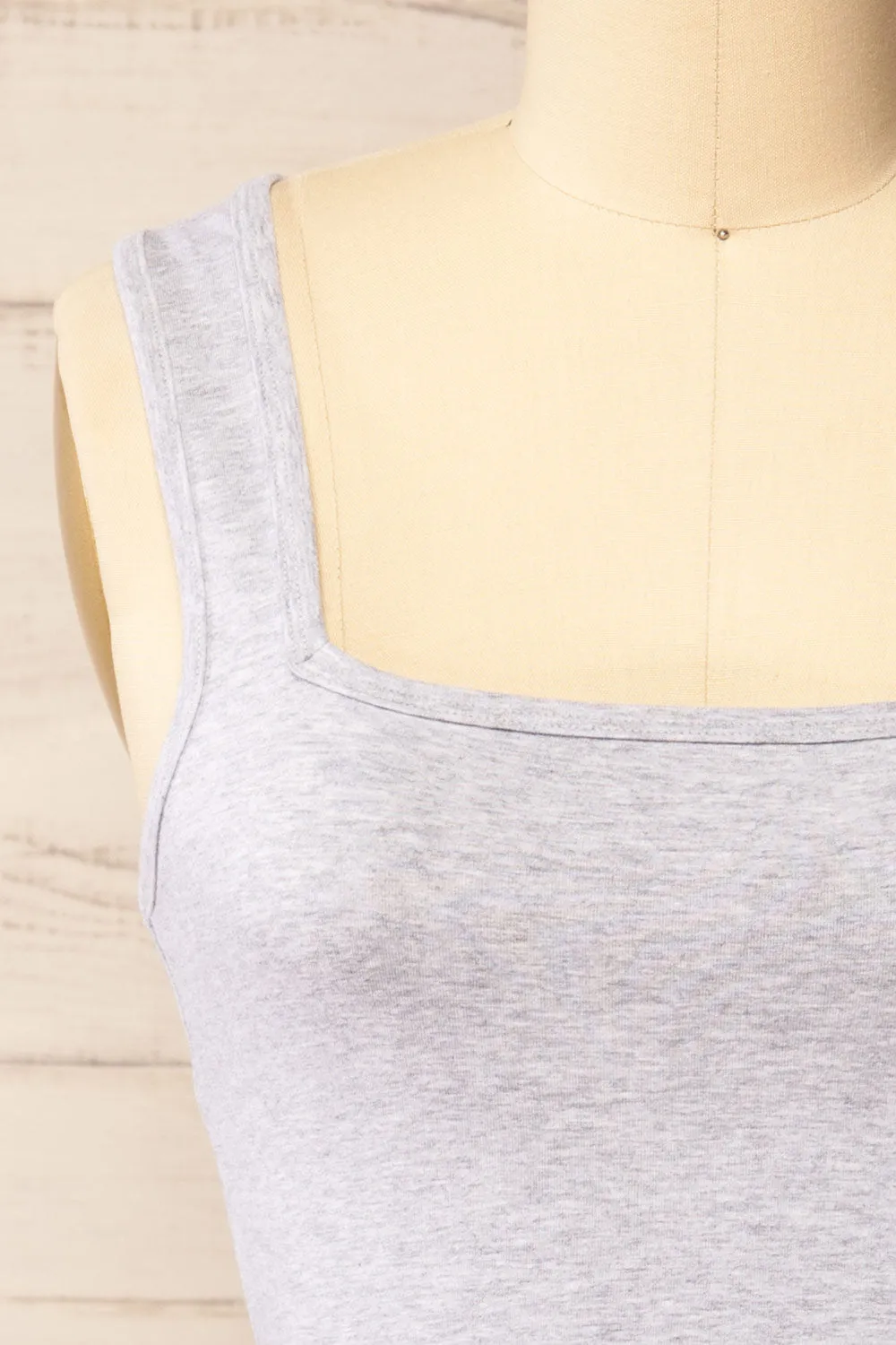 Brutus Grey | Square Neck Cropped Cami sold by Boutique 1861 product image thumbnail 2