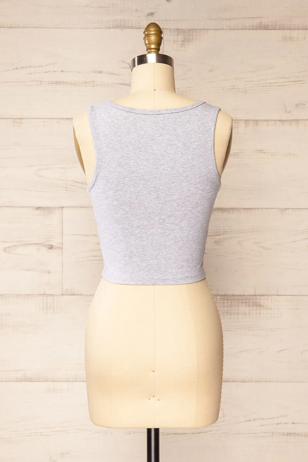 Brutus Grey | Square Neck Cropped Cami sold by Boutique 1861 product image thumbnail 5