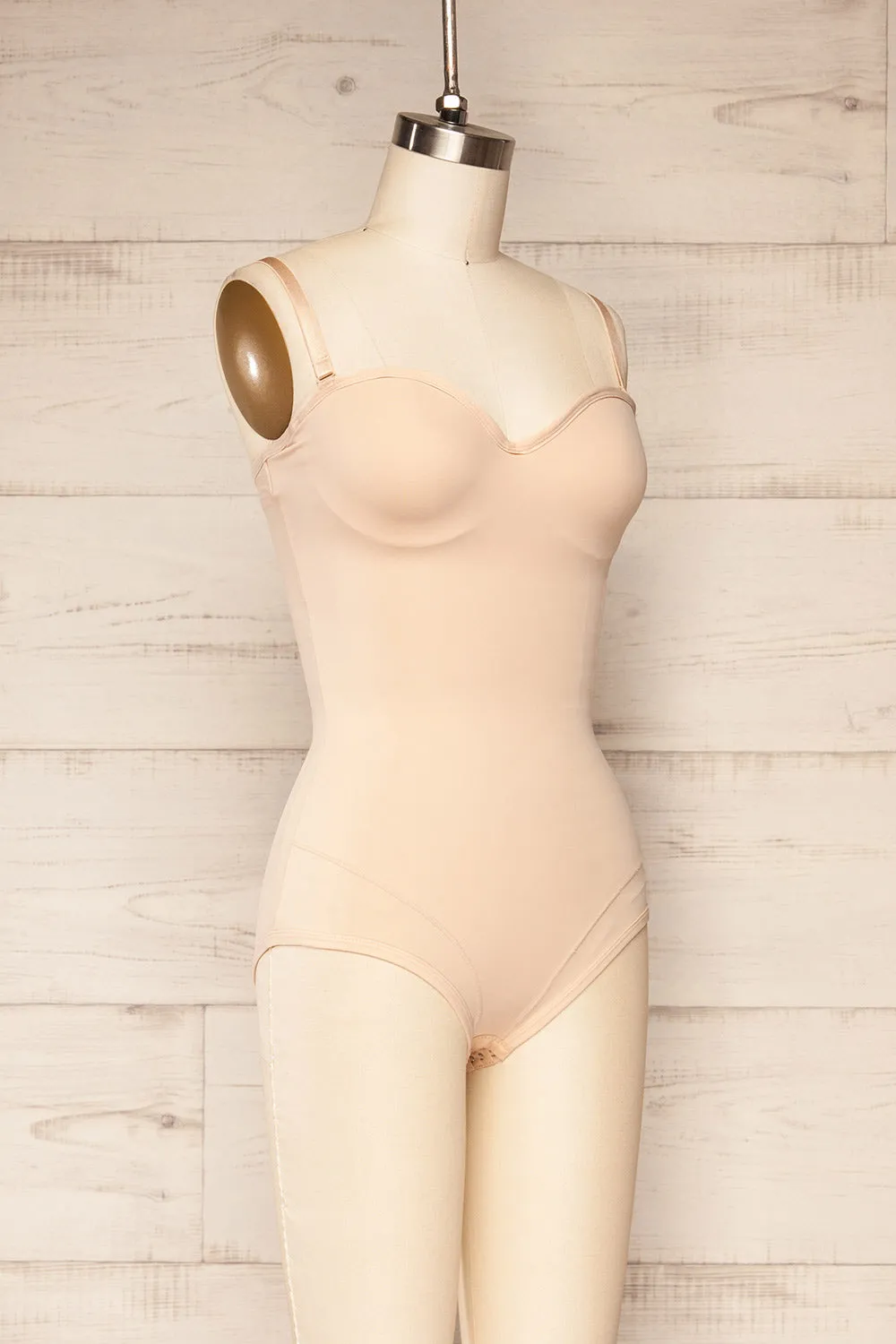 Helia Beige | Shaping Bodysuit w/ Adjustable Straps sold by Boutique 1861 product image thumbnail 5