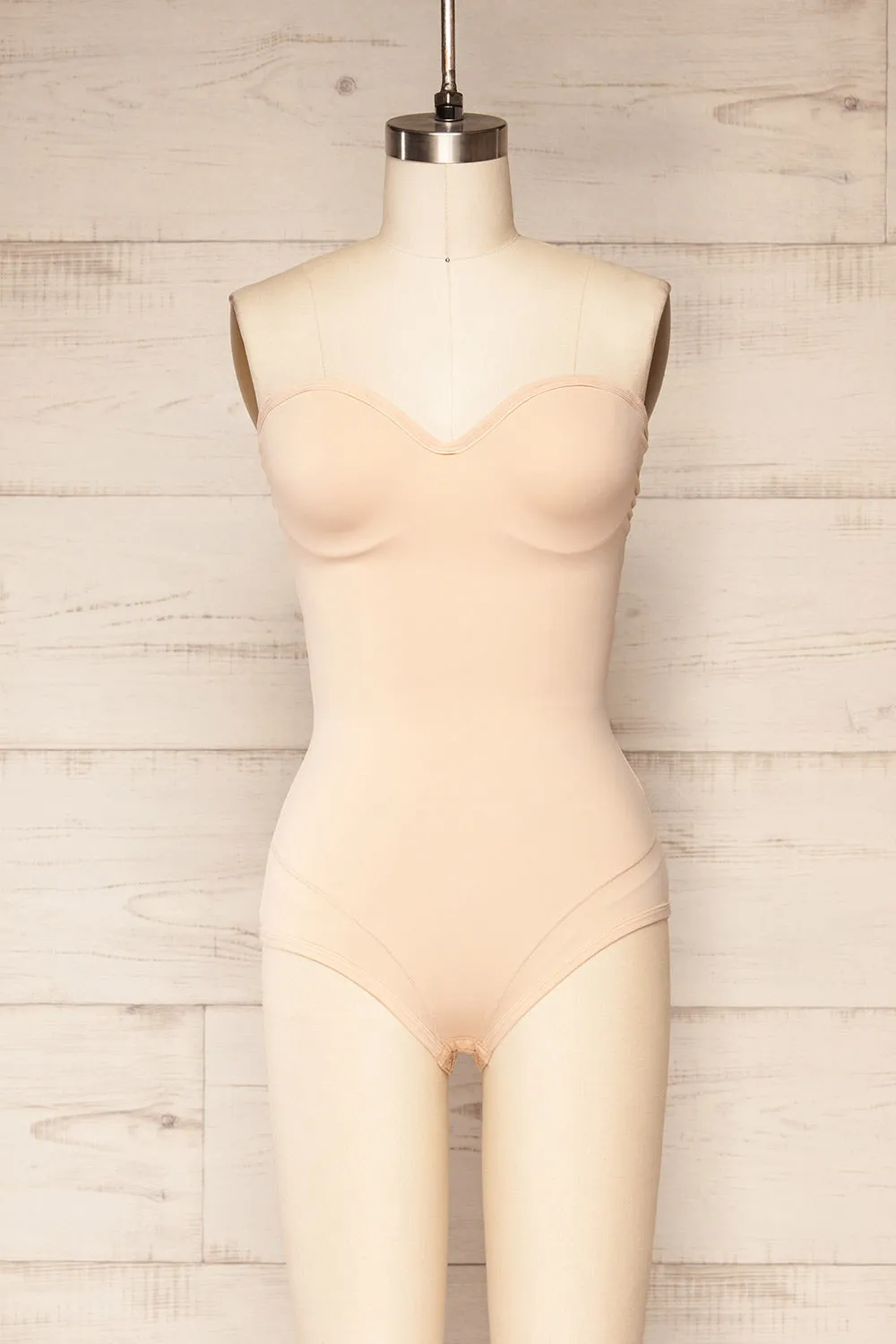 Helia Beige | Shaping Bodysuit w/ Adjustable Straps sold by Boutique 1861 product image thumbnail 3