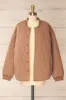 Saverne | Floral Quilted Taupe Jacket sold by Boutique 1861