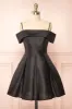 Fuengi Black | Off-Shoulder Short Dress sold by Boutique 1861