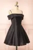 Fuengi Black | Off-Shoulder Short Dress sold by Boutique 1861