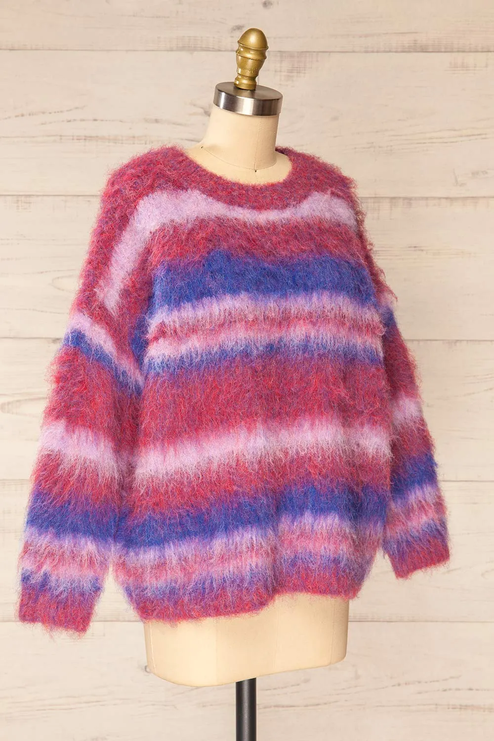 Dijon | Colourful Striped Fuzzy Sweater sold by Boutique 1861 product image thumbnail 3
