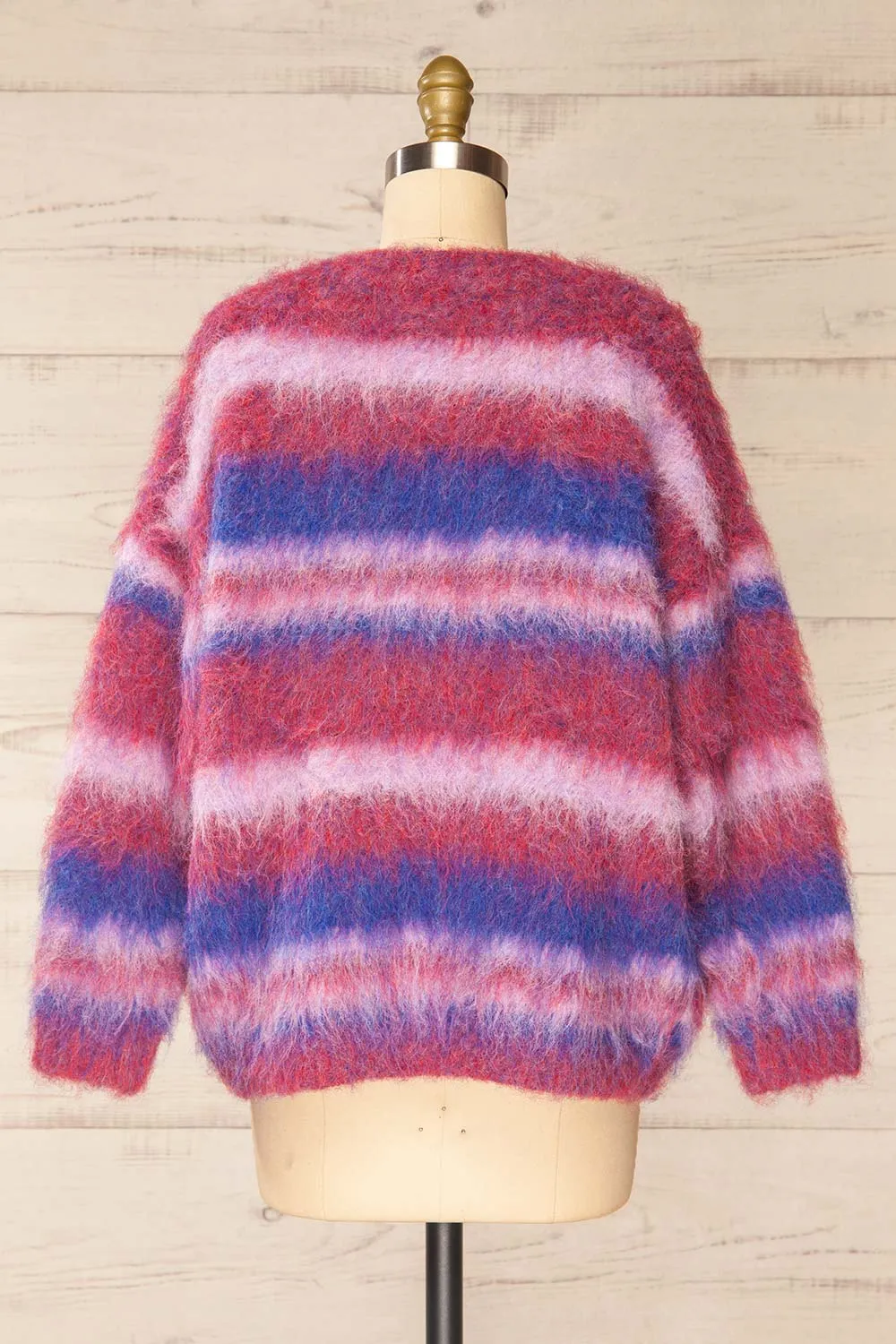 Dijon | Colourful Striped Fuzzy Sweater sold by Boutique 1861 product image thumbnail 5