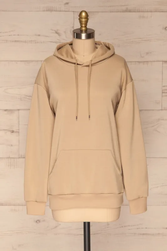 Juxue Sand | Beige Oversized Hoodie sold by Boutique 1861