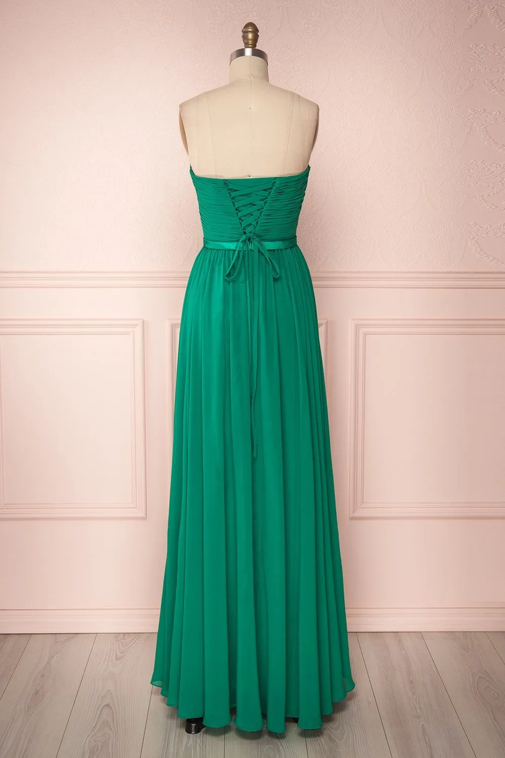 Myrcella Green | Chiffon Gown sold by Boutique 1861 product image thumbnail 5