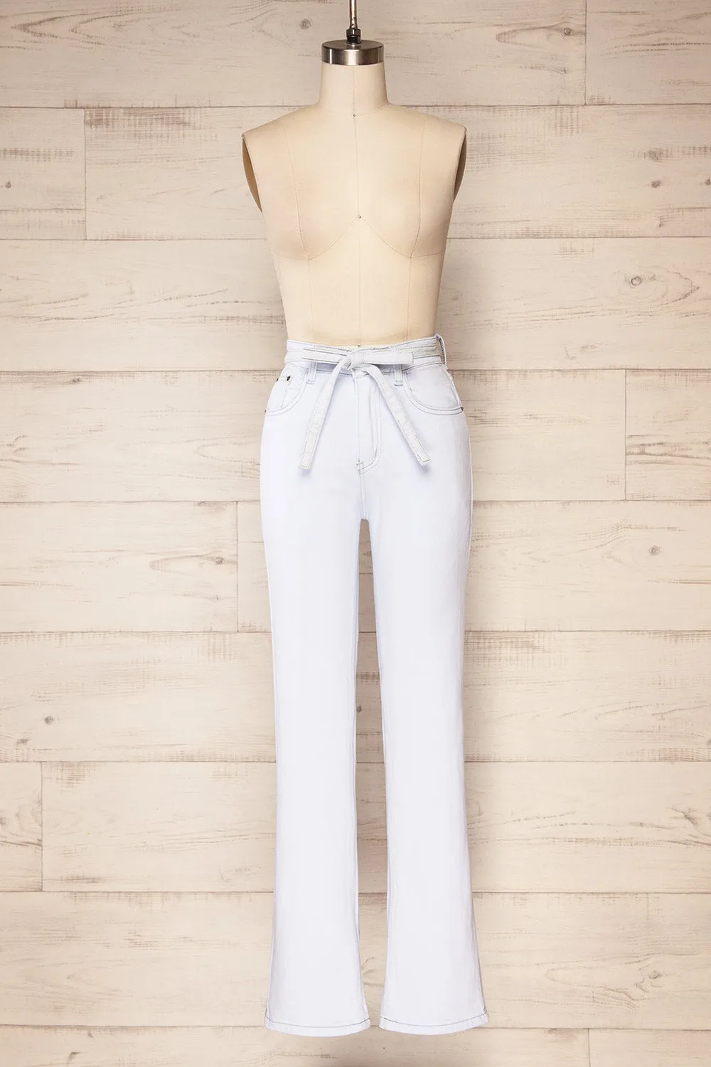 Guadalajara | Mid-Rise Denim Pants w/ Belt sold by Boutique 1861