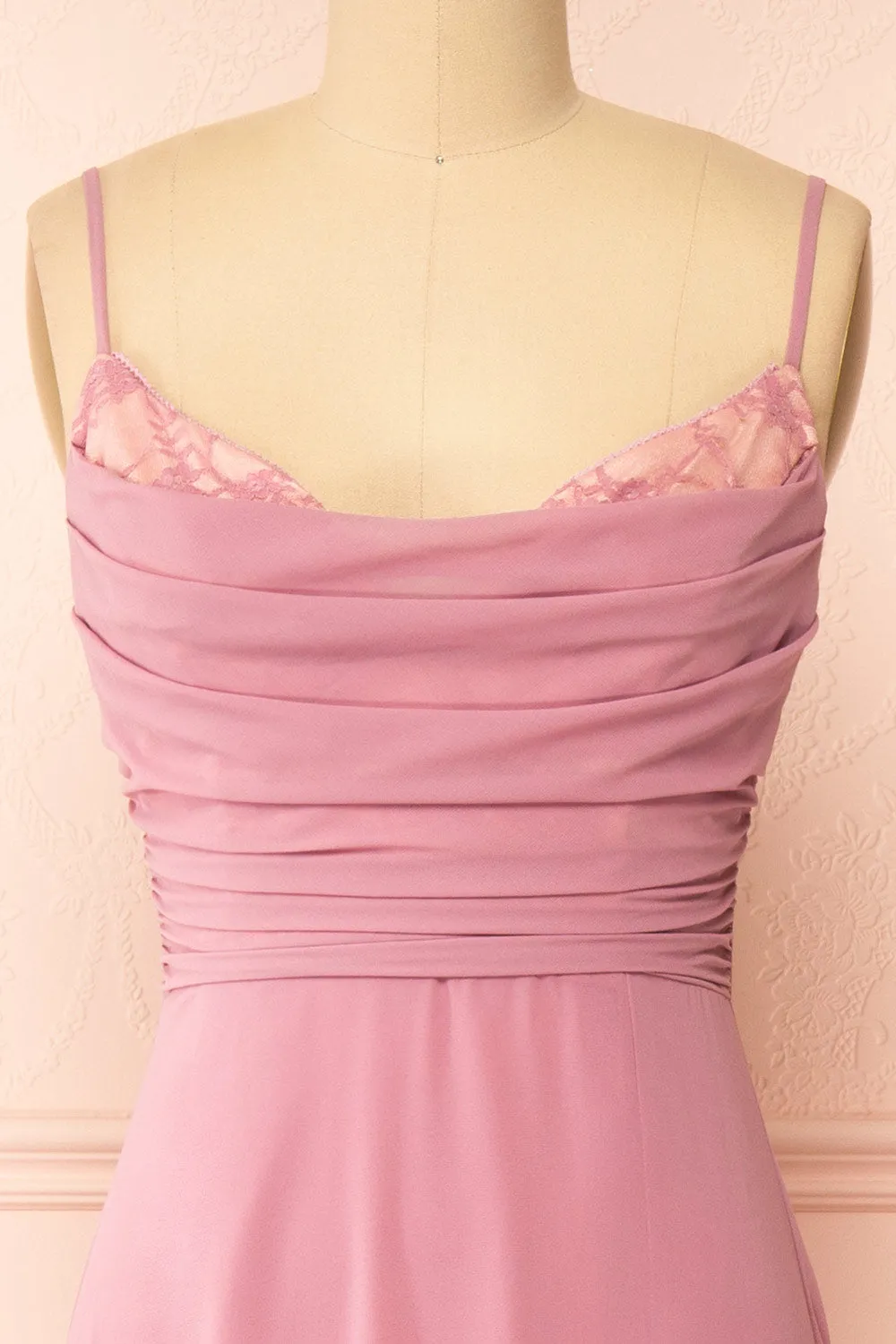 Kieran Mauve | A-Line Maxi Dress w/ Lace sold by Boutique 1861 product image thumbnail 5