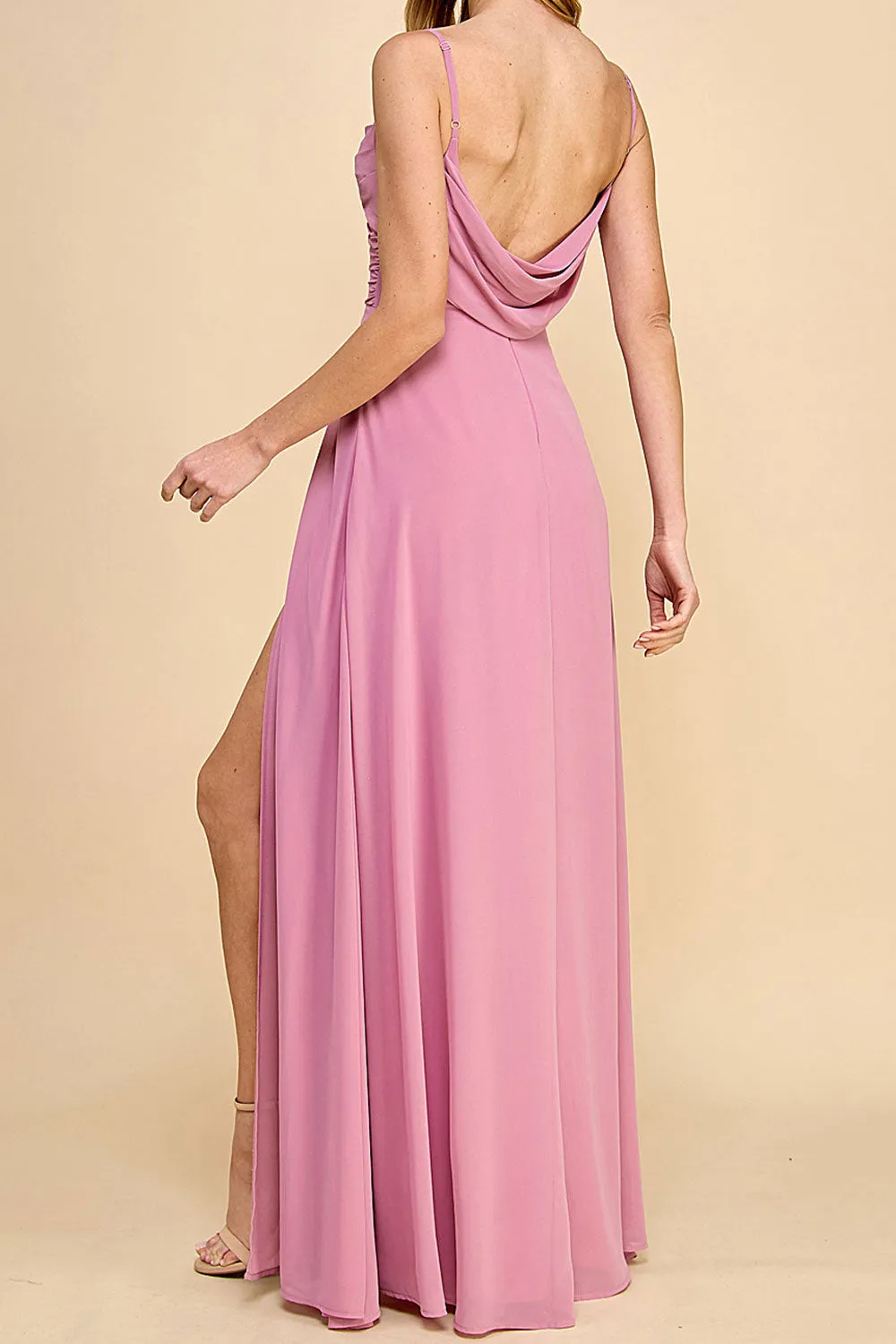Kieran Mauve | A-Line Maxi Dress w/ Lace sold by Boutique 1861 product image thumbnail 3